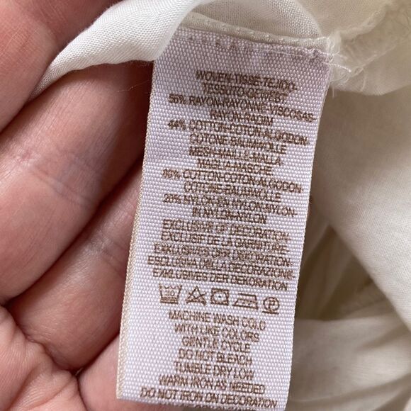 Free People Have It My Way Embroidered Top in Ivory-Bohemian Hippy Blouse - Picture 9 of 16